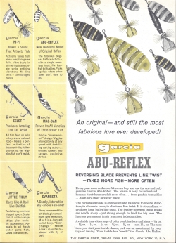 ABU Garcia Werbeanzeige sehr alt für den Reflex Blinker von ABU Garcia
